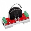 Adaptador carril DIN con botón para FIBARO Single Switch 2 FGS-213 y FGBHS-213
