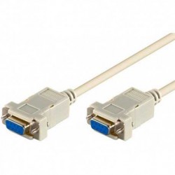 Cable SUB-D null modem de 9 pin SUB-D hembra a 9 pin SUB-D hembra.