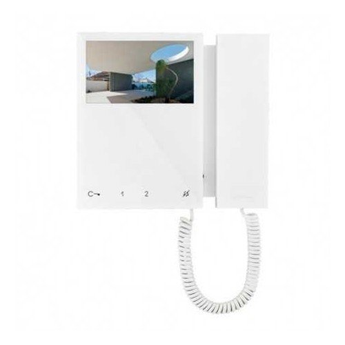 Monitor Mini, serie Quadra, color, con telefonillo. 2 Hilos. Simplebus2.
