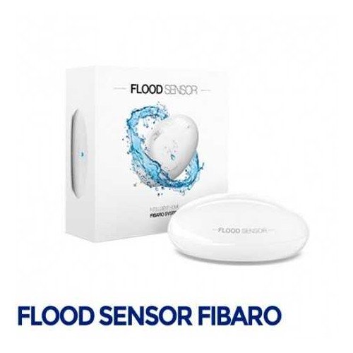 Fibaro Flood Sensor Multisensor Zwave Plus de inundación, inclinación, temperatura e intrusión