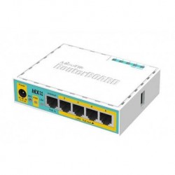 Routerboard SIN WIFI, 650MHz, 64MB RAM, x5 10/100 POE. Level 4