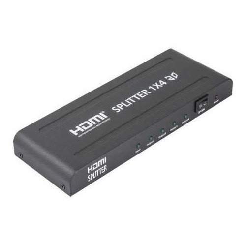 Repartidor HDMI 1entrada x4 salidas. Soporta 1080p, 3D/4K y audio Dolby digital rela. 1,3b y HDPC