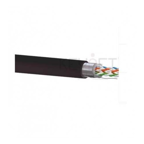 Cable CAT5e FTP, Cobre, CPR-FCA, Polietileno (exterior), negro. Bobina 305mts.