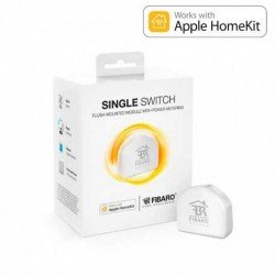 Fibaro Single Switch Relé ON/OFF oculto para equipos 1x2,5kW. Versión HOME KIT Apple Bluetooth