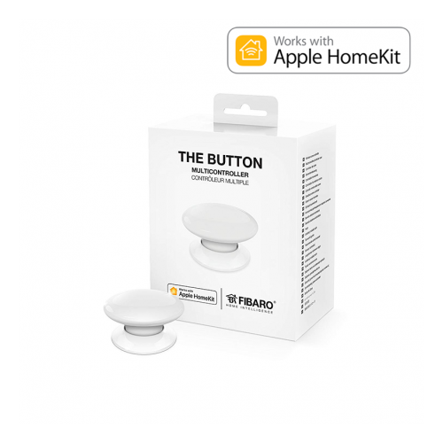 Botón de acción Fibaro Button Blanco. Versión HOME KIT Apple Bluetooth. FGBHPB-101-1
