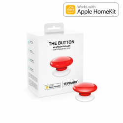 Botón de acción Fibaro Button Rojo. Versión HOME KIT Apple Bluetooth. FGBHPB-101-3