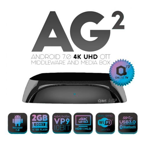 Receptor Android IPTV, 4K,H.265, Wifi integrado 2.4/5Ghz