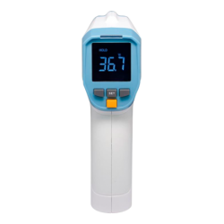 Termómetro infrarrojo de precisión, +-0.3º, 250ms, Rango de medición 32ºC ~ 43ºC. Notificación sonora y LED informativo