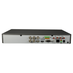 DVR 5 en1 de 4ch 4Mpx-n + 1 IP hasta 4Mpx. H.265Pro+, 1 HDD. 4 CH audio por coaxial. Alarmas