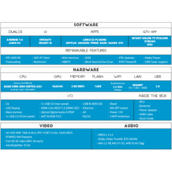 Receptor COMBO (S2X) + TDT (T2) Android 9.0/Linux E2, 4K UHD, H.265, 1 Lector tarjetas, Wifi Dual integrado, IR