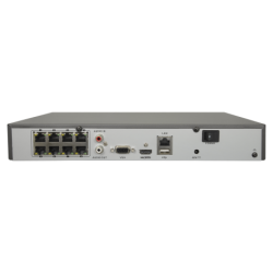 NVR 8ch IP PoE hasta 8Mpx, 80Mbps, H.265+, 1 HDD