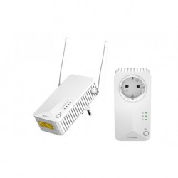 Kit PLC WIFI 2.4Ghz: x1 Powerline Wi-Fi 500 (x2 10/100/1000, WIFI 300Mbps), x1 Powerline 500 adapter(x1 10/100/100 LAN 500Mbps)