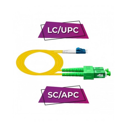 Latiguillo DX LC/UPC - SC/APC, G657A2, SM, 1.9mm, LSZH-FR, 2mts