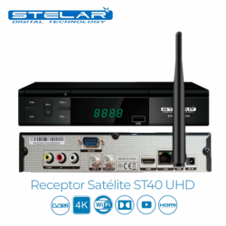 Receptor Sat UHD 4K, SAT (S2), H.265, Wifi integrado