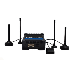 Router 4G 2,4Ghz 150mbps, x3 puerto 10/100/1000, x3 entrada, 3x salida digital +RS232 + RS485,  x2 antenas (3dBi). Industrial