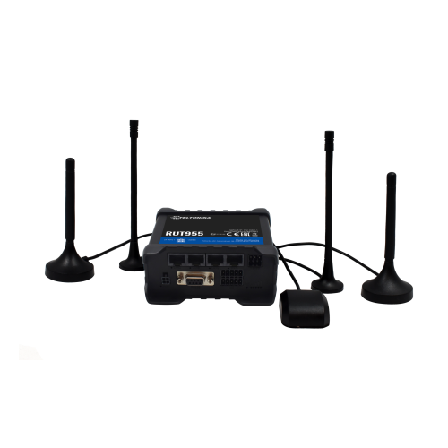 Router 4G 2,4Ghz 150mbps, x3 puerto 10/100/1000, x3 entrada, 3x salida digital +RS232 + RS485,  x2 antenas (3dBi). Industrial