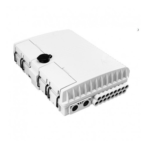 Caja FTTh IP65 2p/16p soporte para 16 adaptadores/mini splitter.