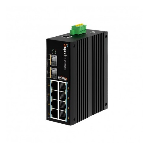 Switch de 8 puertos Gigabit POE 240W, x2 SFP. Gestionable. Industrial
