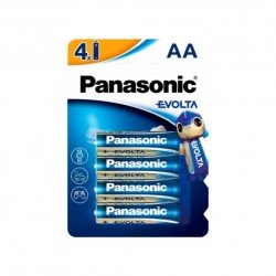 Paquete de 4 pilas Alcalinas LR06 AA, 1,5V. Panasonic